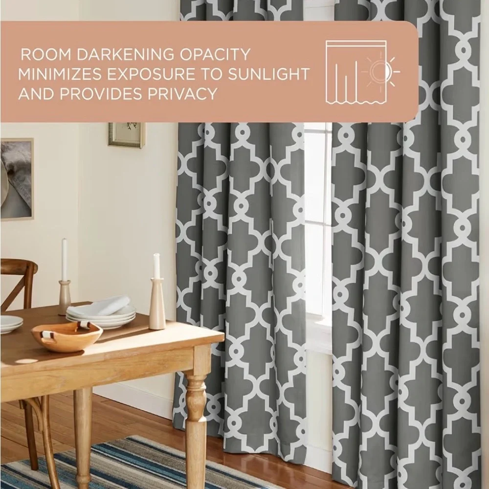 Exclusive Home Sateen Woven Room Darkening Blackout Grommet Top Curtain Panel Pr - Picture 8 of 12